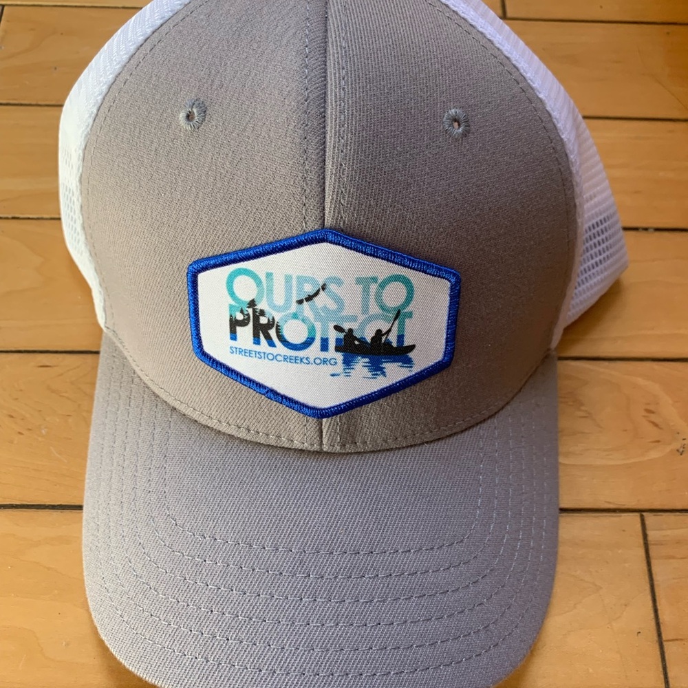 Gray and White Trucker Hat